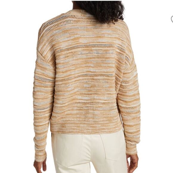 NWT VERONICA BEARD Goliad Cropped Cardigan Camel Multi XS Cotton - Picture 6 of 15